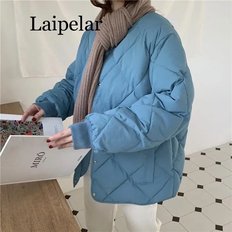 Winter Mode Outwear Casual Jacken Solide Tops Allgleiches Einfache Frische Stilvolle Warme Frauen Mantel Lose Verdicken