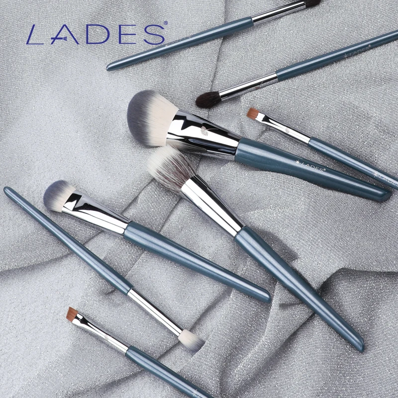 LADES 10PCS Makeup brushes set Professional Beauty Eyeshadow Natural hair With Case Foundation Powder Blushes Make up brush