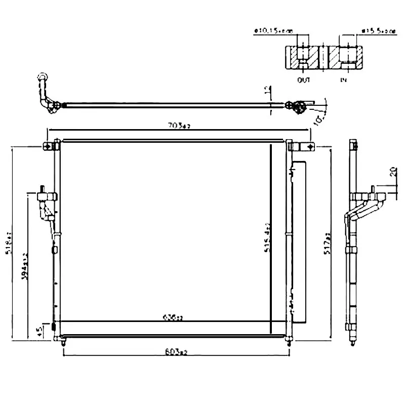 AC Air Conditioning A/C Condenser Radiator for MAZDA BT-50 BT50 /Ford RANGE 2.2 2.5 3.2 11-17 AB3919710AA AB3919710AB UC9M61480A