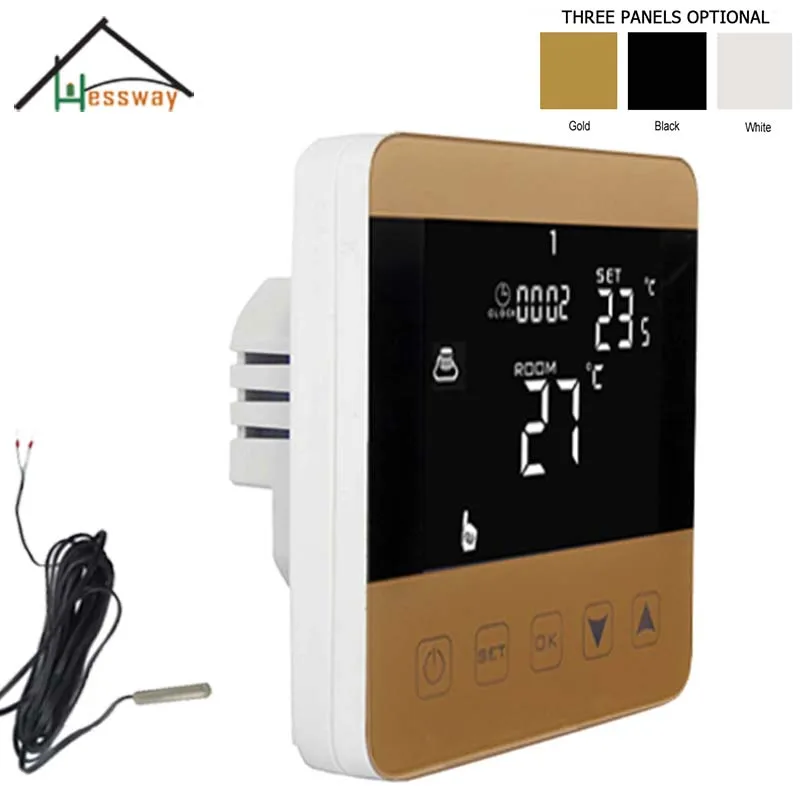 

EU Double NTC Sensor Touch Screen Digital Thermostat for 16A electric floor