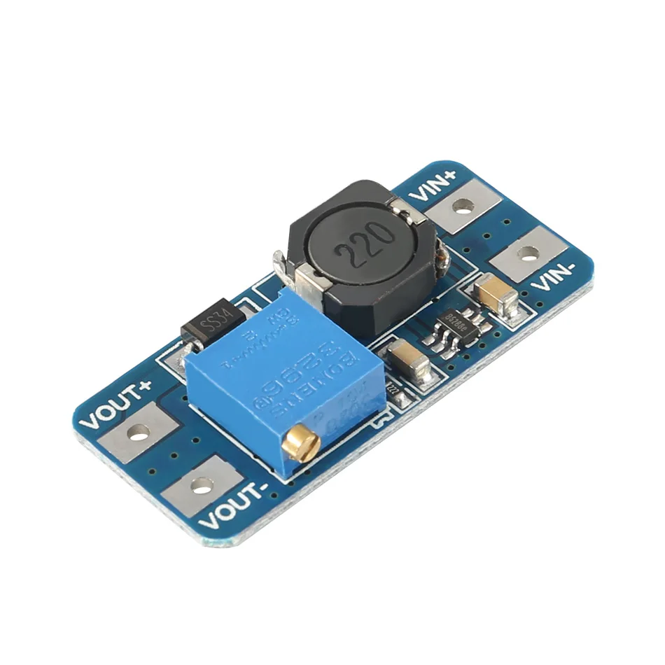 MT3608 DC-DC Boost Power Converter 2A Adjustable Step Up Voltage Regulator Board Input Voltage 2-24V to 5V-28V Output Voltage