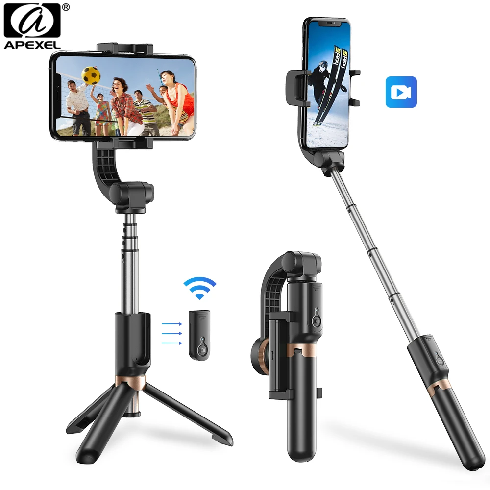 

APEXEL Bluetooth Wireless Selfie Stick Mini Tripod Extendable Monopod with Flexible 360 Rotation 3 modes For IOS Android phone