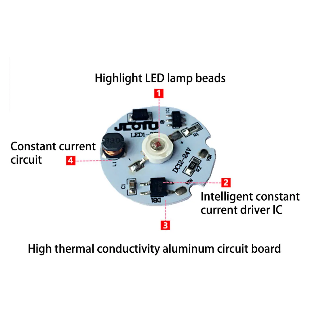 1W 3W Lamp Beads DC12V 24V Driver-free LED Bulb Warm Natural White Red Blue Green Yellow Constant current Light Source Battery