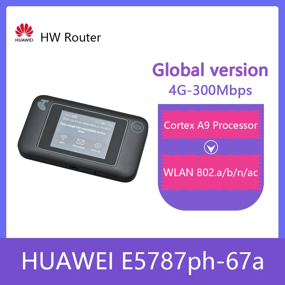 Unlocked Huawei E5787 E5787Ph-67a LTE Cat6 Mobile WiFi Hotspot 3000mAh battery 4g Bands: 1/3/5/7/8/28/38