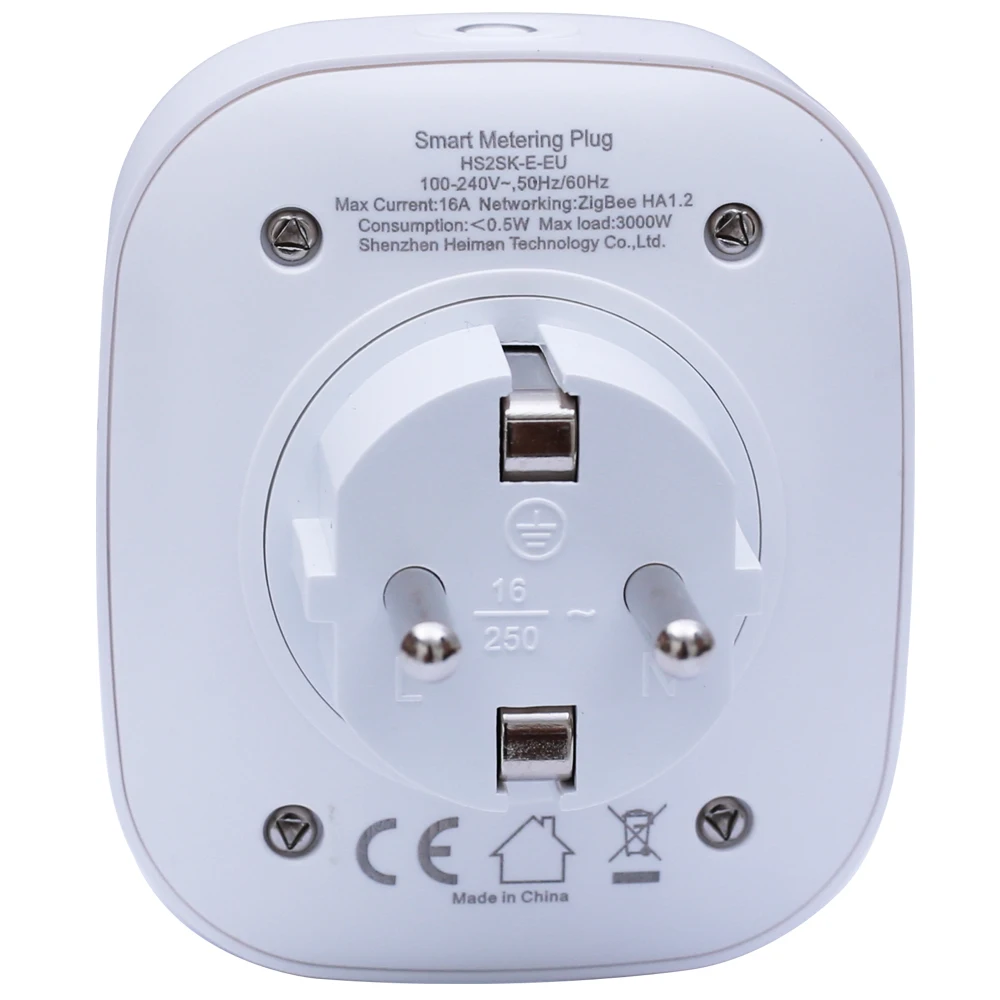 Europe Zigbee Plug Smart Power Metering on APP, 16A Socket Zigbee