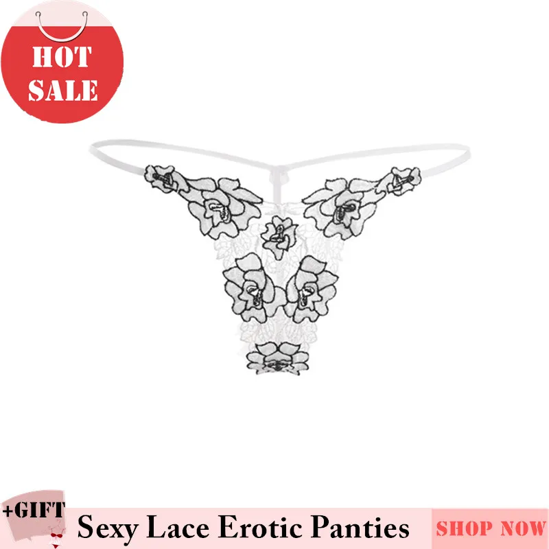 

Sexy Panties Rose Flower Printing Private G-String Thong Panties embroidered Allure Erotic Underwear For Women Couple Panties