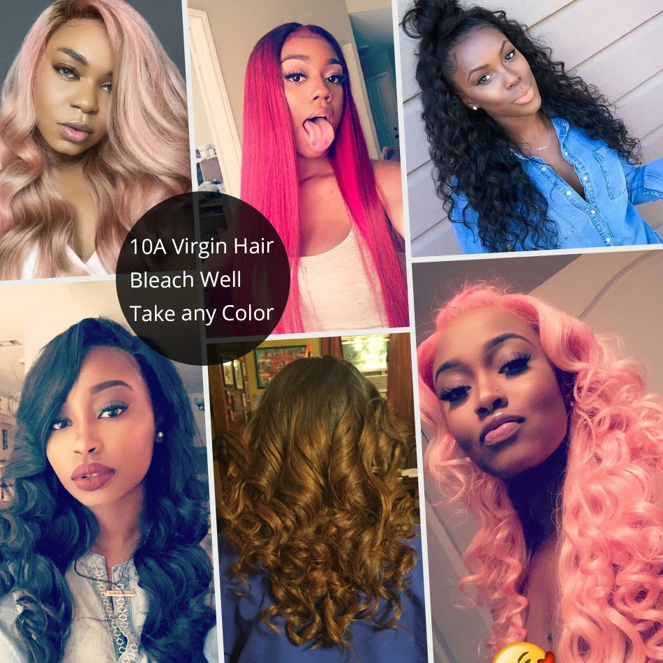 Perruque Lace Closure Wig sans colle brésilienne – Star, cheveux naturels vierges, Deep Wave, 4x4, densité 150%, pour femmes africaines, nouvelle