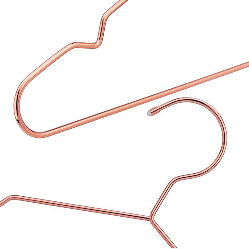 Hangerlink 32cm Children Rose Gold Metal Clothes Shirts Hanger with Notches, Cute Small Strong Coats Hanger for Kids(20 pcs/Lot)