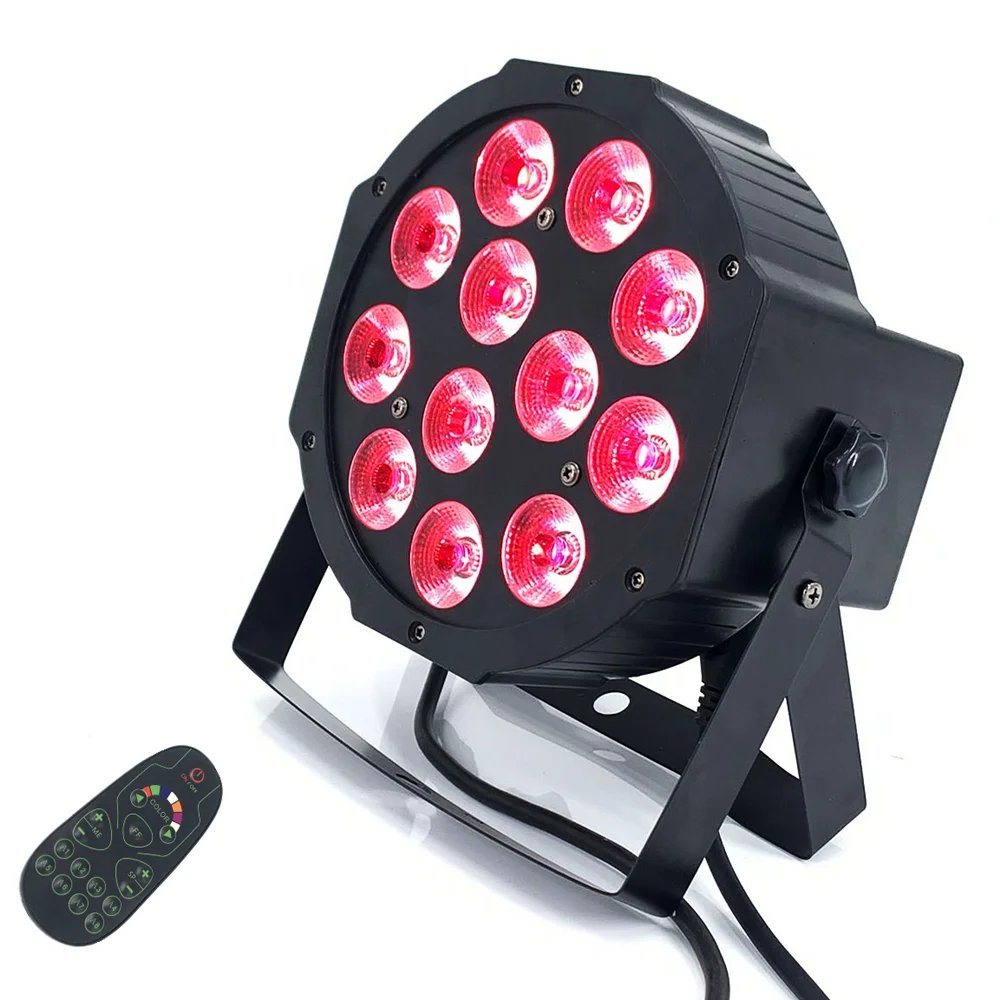 4 Stück Kabellose LED-Par-Scheinwerfer RGBWA UV 6in1 12x12W DMX Wandfluter Bühnenlicht Professionell für Party KTV Disco DJ – Detail 5
