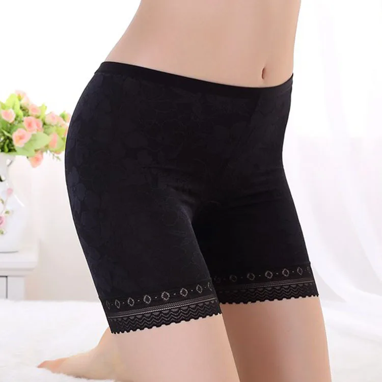 Women Plus Size Lace Safety Short Pants Lingerie Boxer Women Comfortable Panties Ropa Interior Femenina Spandex Boyshorts