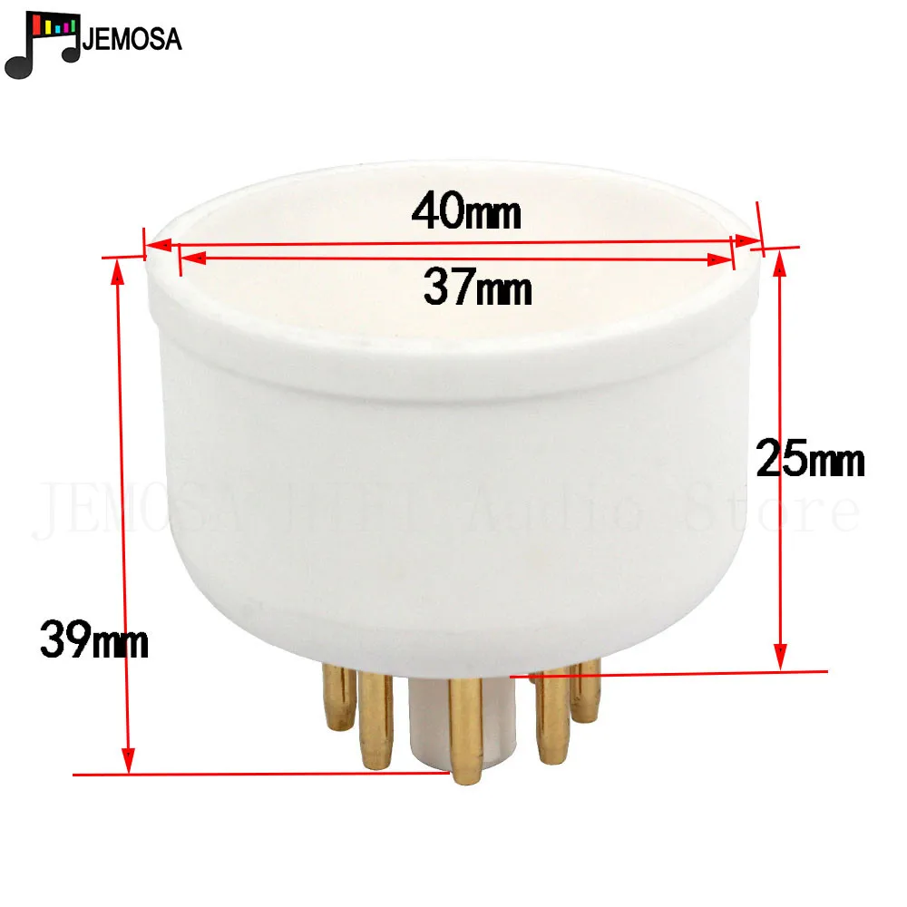 2 قطعة أنبوب سيراميك المقبس 8 دبابيس أنبوب قاعدة السيراميك المقبس EL12 AZ1 AZ11 AZ12 EF12 EZ12 فراغ أنبوب أنبوب الكترون شحن مجاني