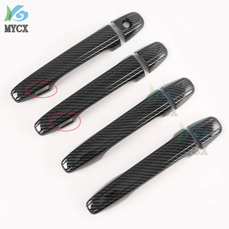 

Car ABS Chrome Carbon Fiber Door Handle Cover Trim For Toyota Sienna 2015-2020 Accessories