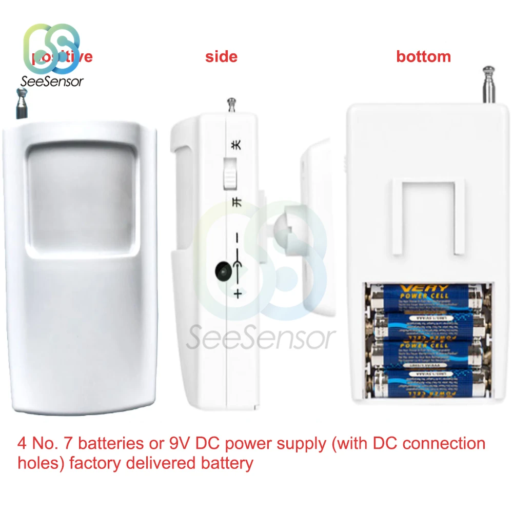 Ricevitore dell'interruttore del sensore di movimento PIR del rivelatore infrarosso senza fili del corpo umano di ca 100-240V per sicurezza domestica di 433MHz Wifi / GSM / PSTN