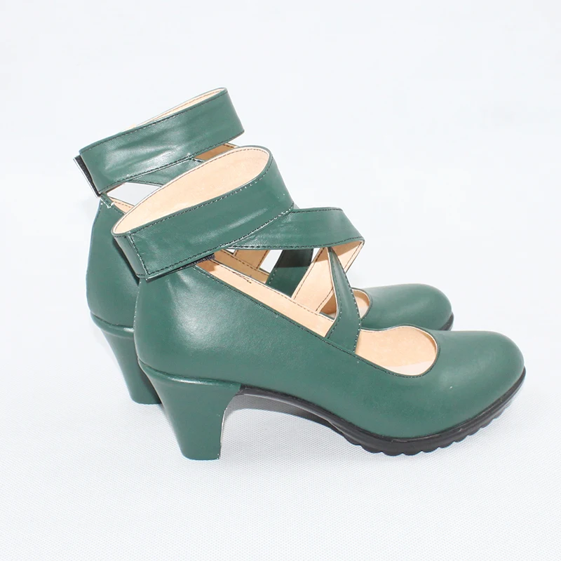 Anime Sailor Neptune/Kaiou Michiru Cosplay para mujer, zapatos de fiesta de Halloween, verde oscuro, hechos a medida, nuevo