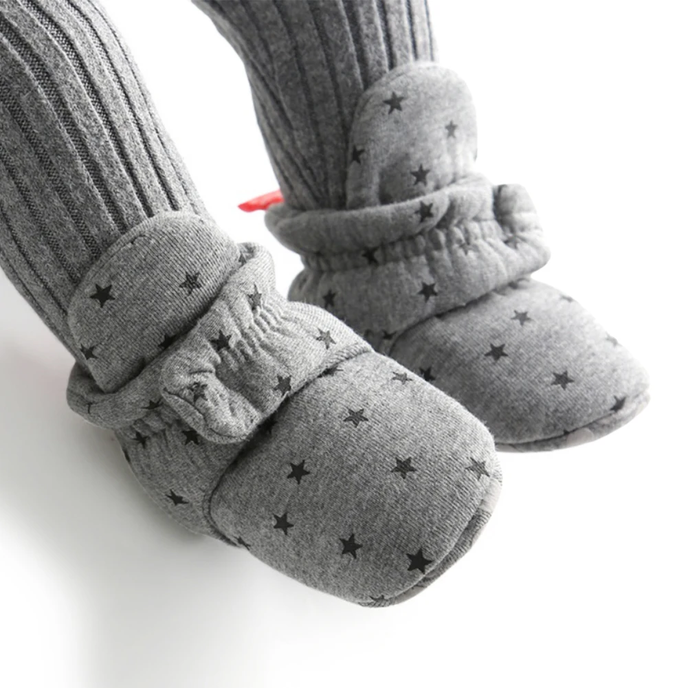 

Bobora Newborn Baby Socks Shoes Boy Girl Toddler First Walkers Booties Cotton Anti-slip Warm Infant Crib Shoes