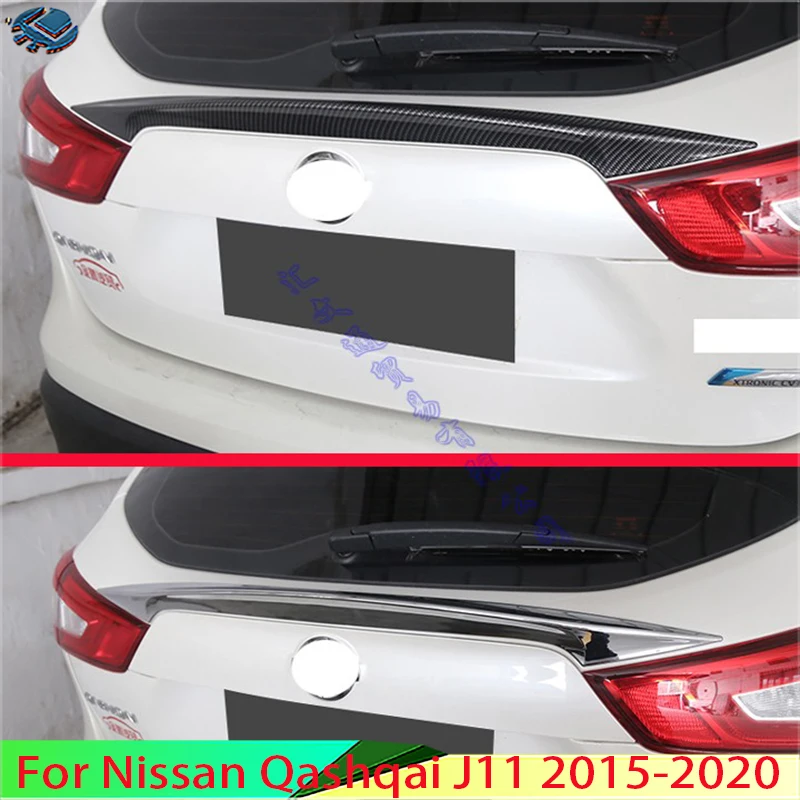 For Nissan Qashqai J11 2015-2020 Car Accessories ABS Chrome Rear Trunk Molding Bezel Styling Sticker Garnish 2017 2018 2019 2016