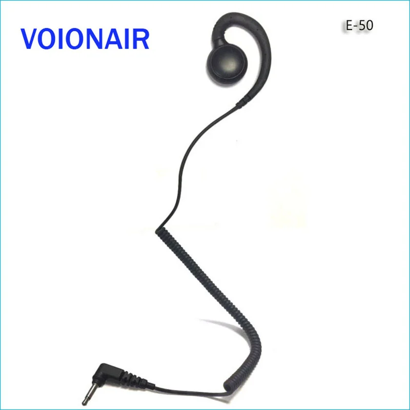 VOIONAIR 10pcs/lot 3.5mm Connector C Shape Listen Only Headset Earpiece For Speaker Microphone