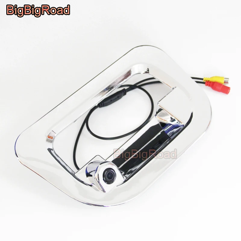 BigBigRoad لتويوتا هايلكس فيجو بيك اب 2004--2013 2014 2015 سيارة HD الرؤية الخلفية وقوف السيارات المسار مقبض الكاميرا #5