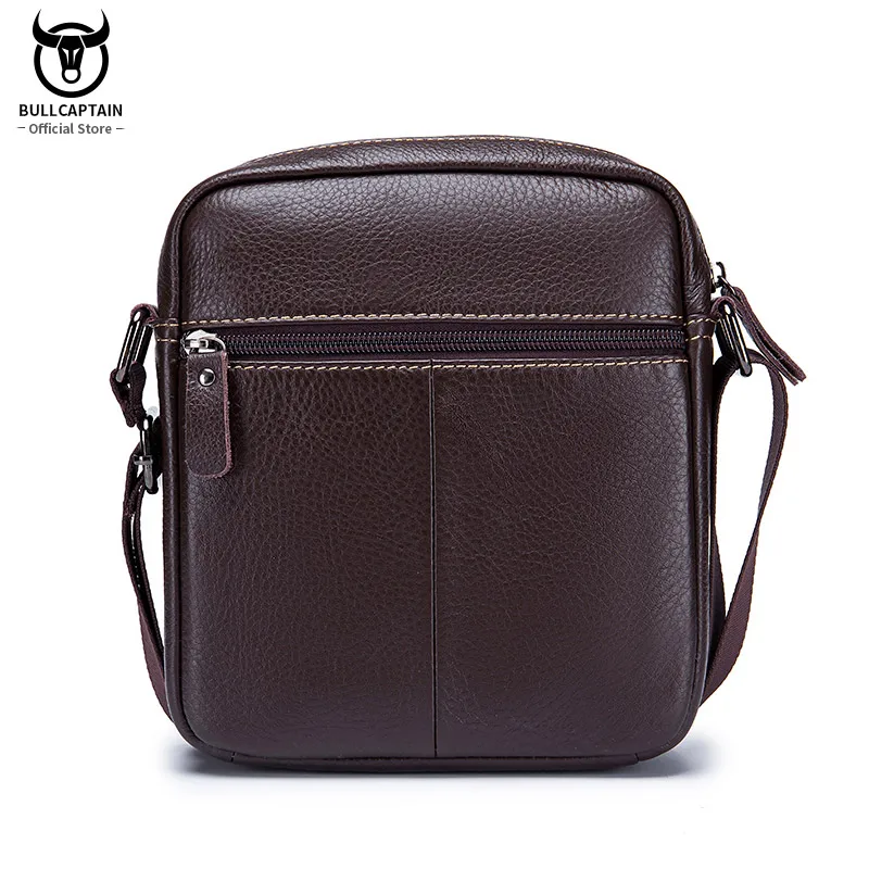 Imagem -05 - Bullcaptain Bolsas Crossbody dos Homens Casuais 100 Bolsa de Ombro dos Homens de Couro Genuíno Moda Negócios dos Homens Bolsas do Mensageiro