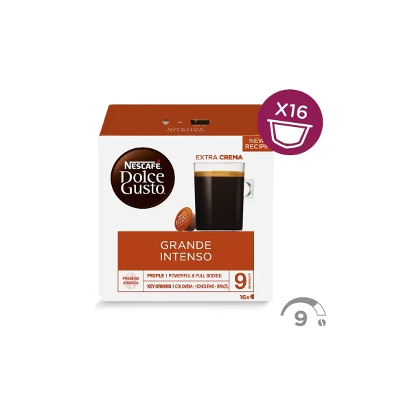 DOLCE GUSTO Capsulas Cafe Grande Intenso Pack 3x16