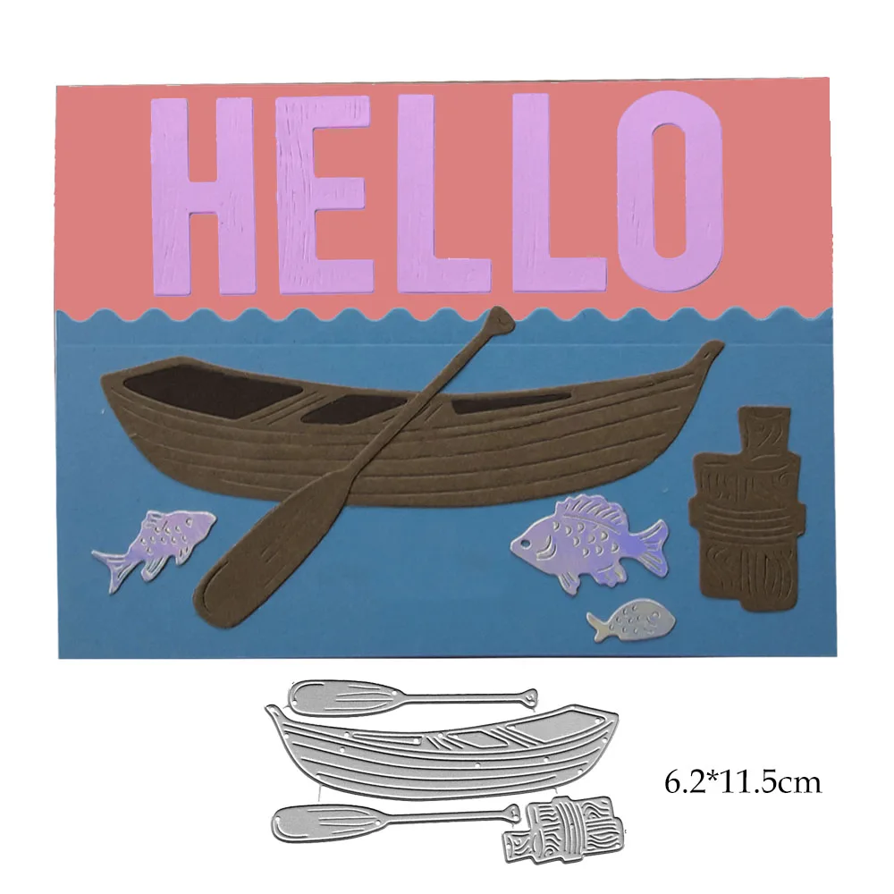 Boat Dies Cut For DIY Scrapbooking Album Cardmaking Decorative Embossing Folder Making Paper Craft Knife Mould