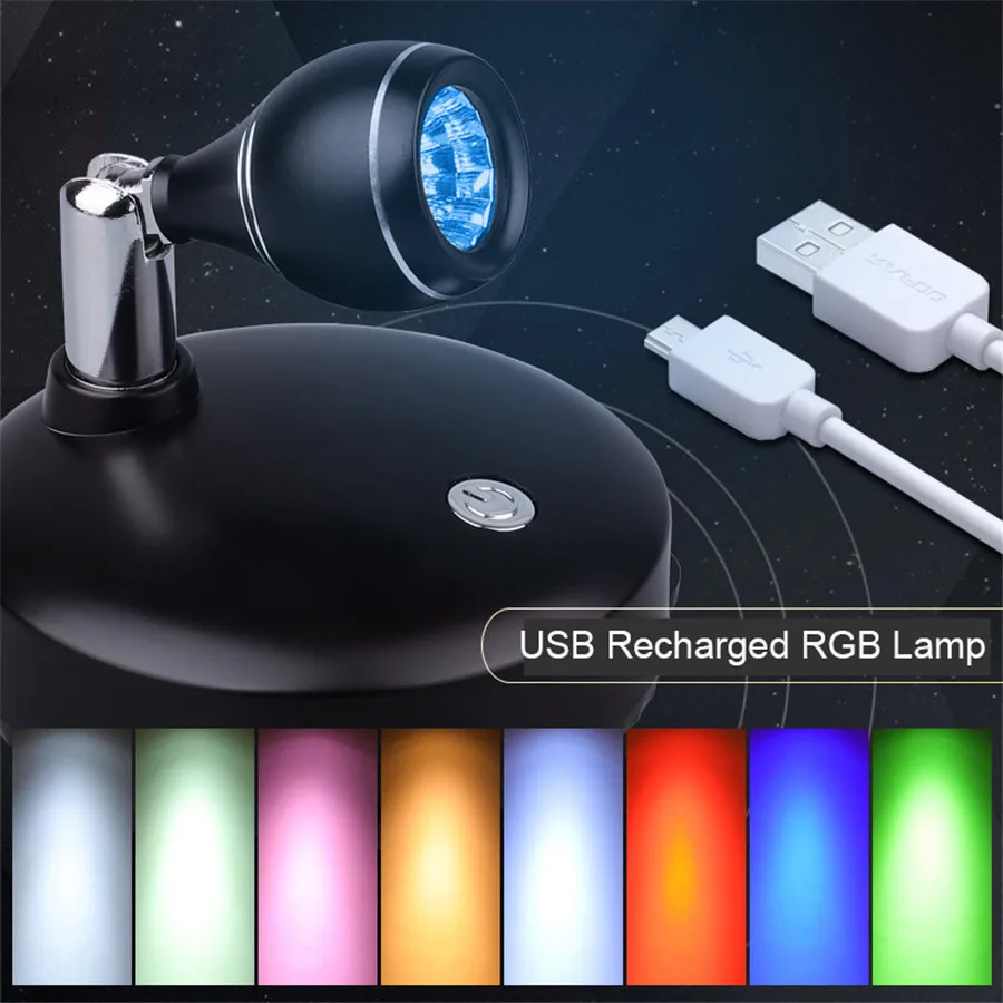 

DC5V USB Recharged Home Decorative Lamp RGB Spotlight & Remote Controller Indoor Lighting for Party,Wedding