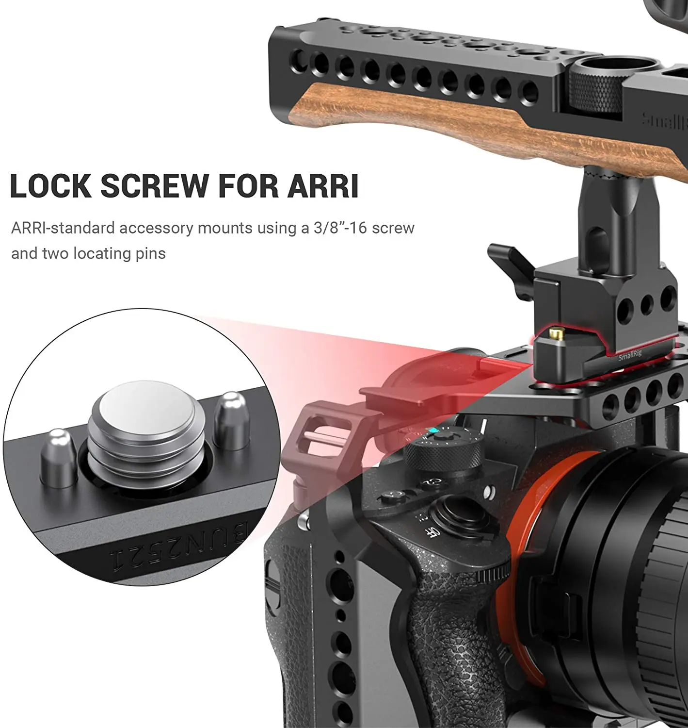 SmallRig DSLR Camer Quick Release Rig NATO Rail with ARRI Locating Screw 48mm/35mm for Microphone Monitor DIY Attachment 2521B