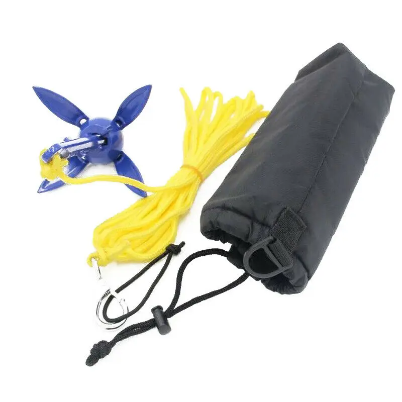 Bote 1 Uds. Kit de boya de ancla plegable azul portátil para canoa, Kayak, balsa, velero, pesca