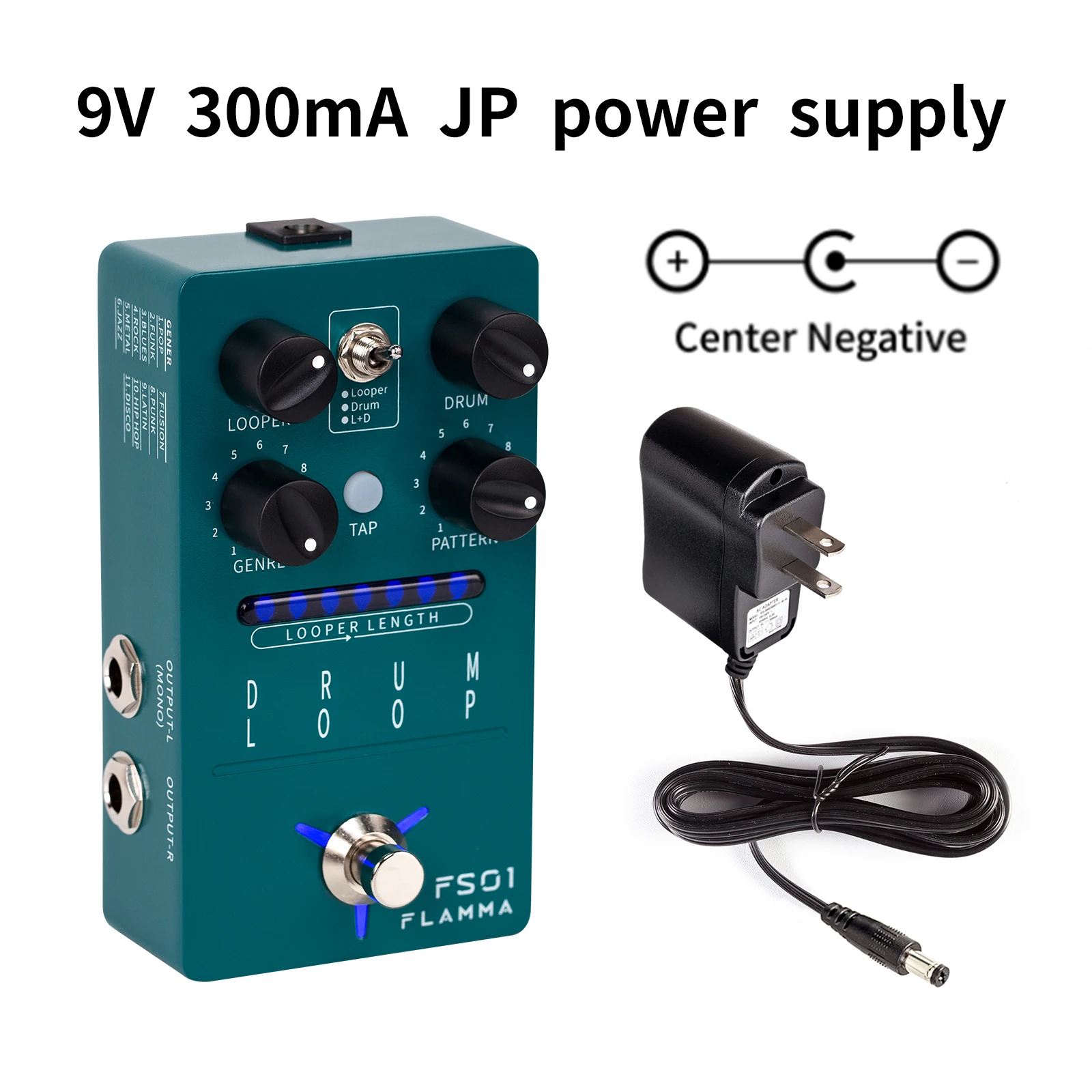 FLAMMA FS01 Drum Loop Drum Machine Looper Guitar Effects Pedal