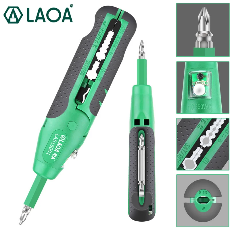 LAOA Multifunction Wire Stripping Pliers  Philips Screwdriver Test Pencil Electrical Tools High quality Tools