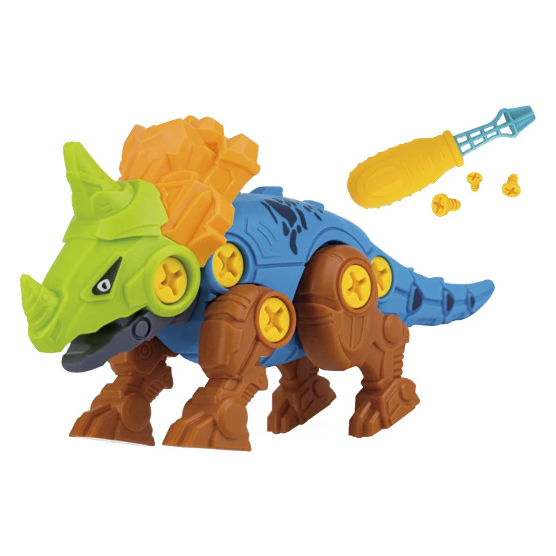 Smontaggio fai-da-te modello di dinosauro Set dado assemblaggio blocchi di plastica giocattoli educativi precoci per bambini regalo per bambini