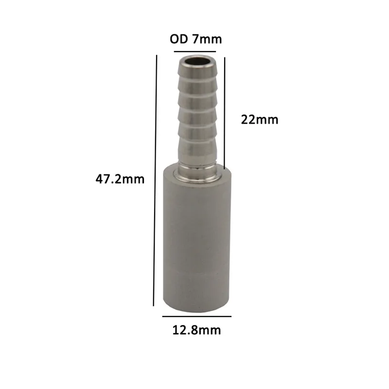 Pierre de diffusion d'oxygénation pour brassage à domicile, acier inoxydable, barbe de 1/4 