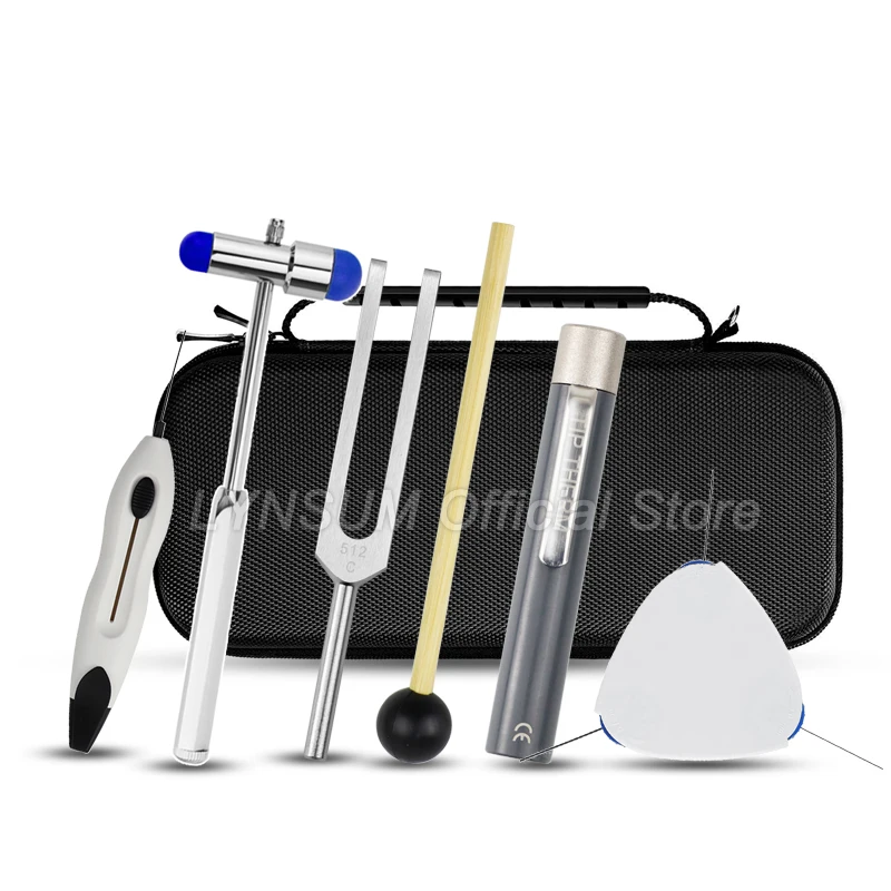 6 in 1 Medical Diabetic Monofilament Sensory Tester Foot Nerve Needle Hammer Pen Filament Neurological Diagnostic Test Tool A3