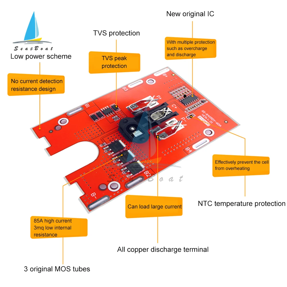 21V 65A Li-ion Lithium Battery Charger Protection Board 18650 BMS High Power Tool for Drill Motor Angle Grinder Electric Hammer