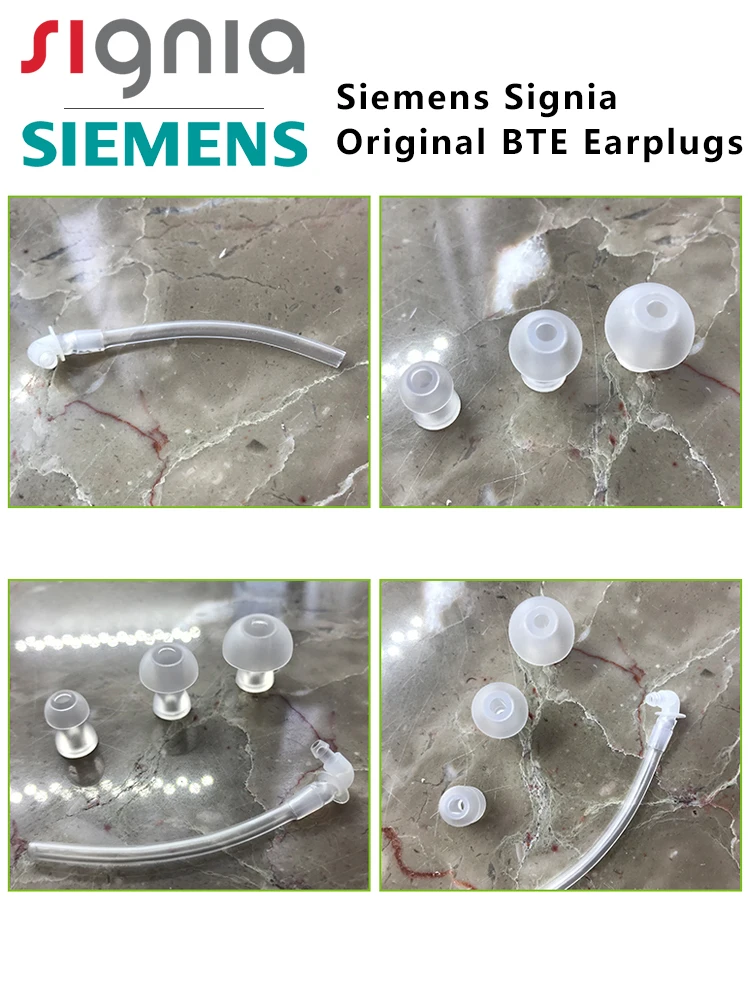 Hearing Aid Earplugs Accessory Siemens Signia Vibe Resound Original BTE Earplugs Ear dome Come with S L M size kit