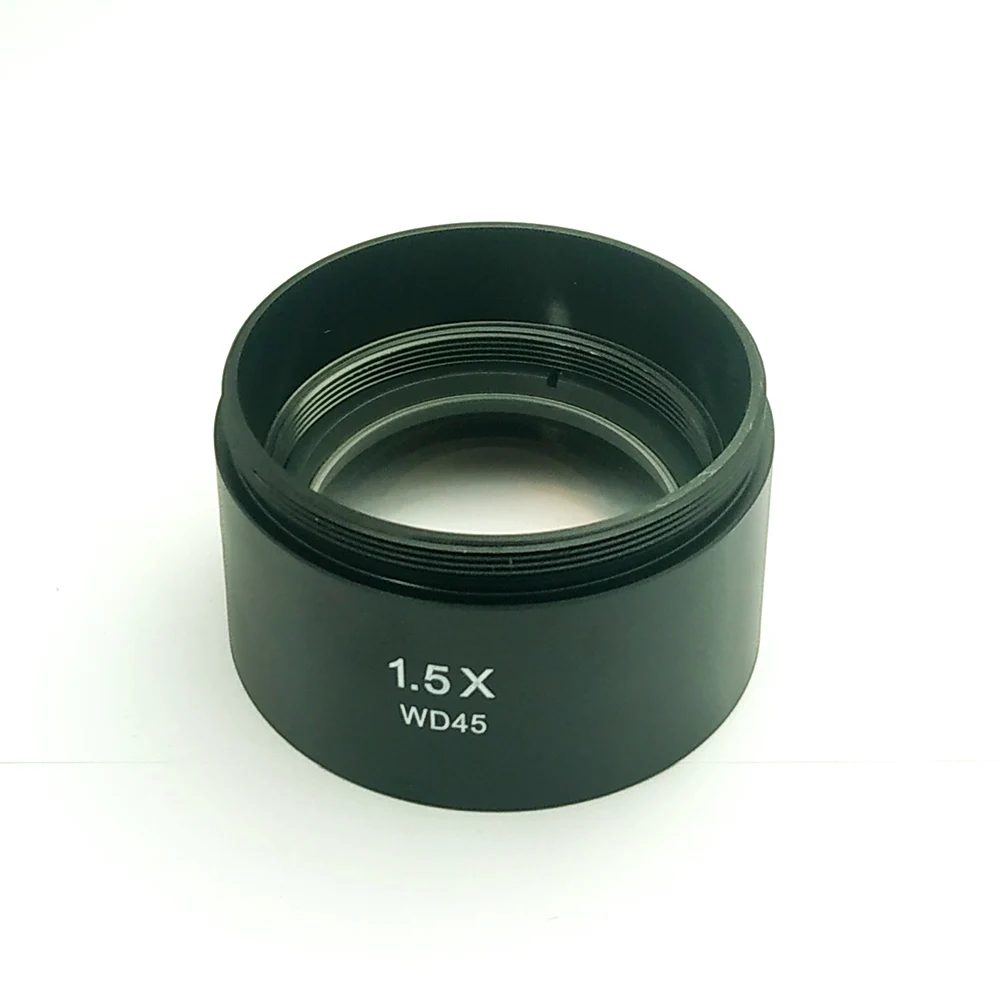 

WD45 1.5X Stereo Microscope Auxiliary Objective Lens Barlow Lens with 1-7/8" (M48mm) Mounting Thread