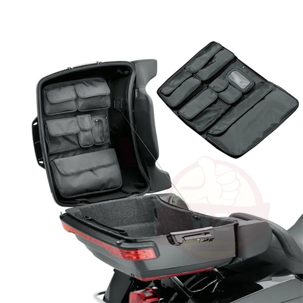 Black Tour Pak Motorcycle Organizer Lid Storage Bag For Harley Touring Street GLIDE FLHX Road King FLHR 2014-2019