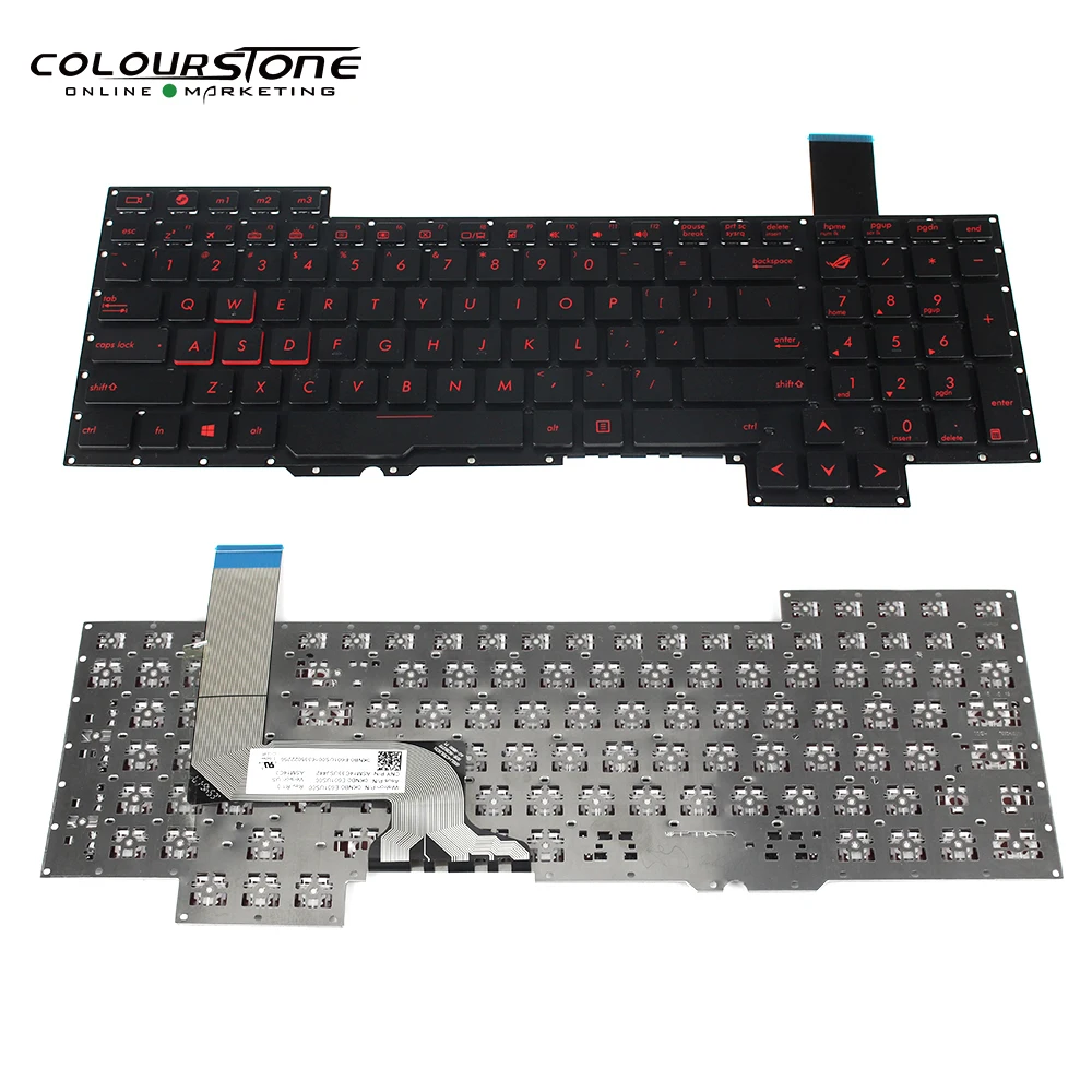 

US laptop Keyboard For ASUS G751JL-BS17T28 G751JT-CH71 G751JM-BHI7T25 G751 G751J G751JL G751JM G751JT G751JY English Red Letter