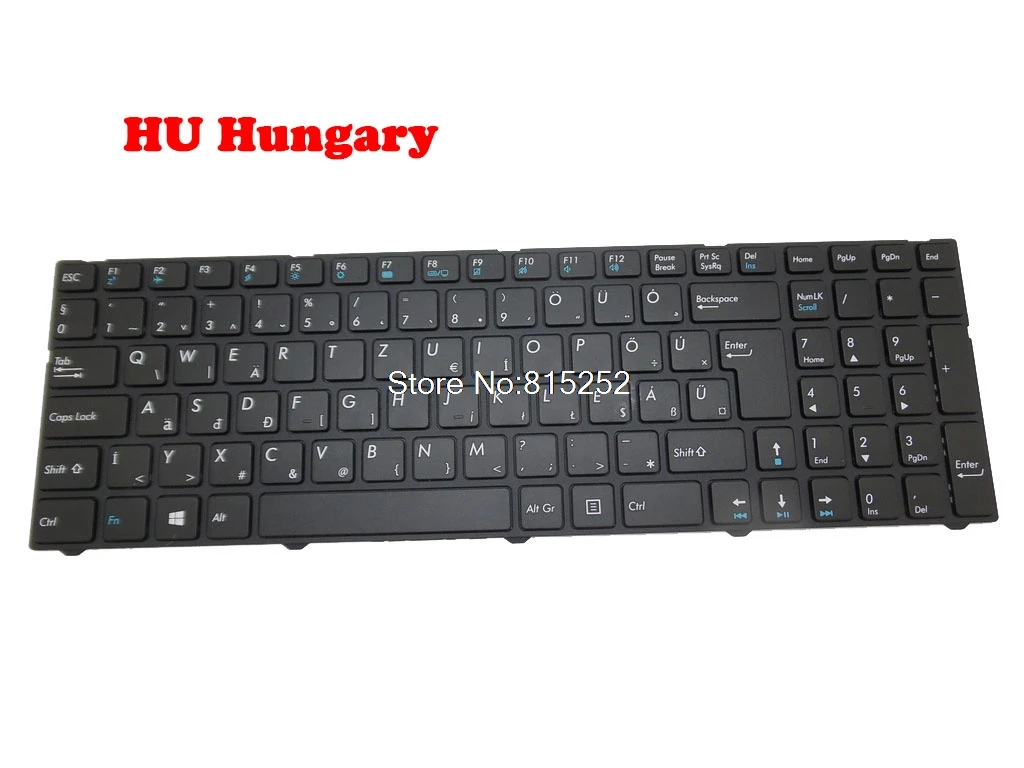 Laptop Keyboard For Pegatron C15 V150062AK1 HG 0KN0-CN1HU12 Hungary HU New With Black Frame