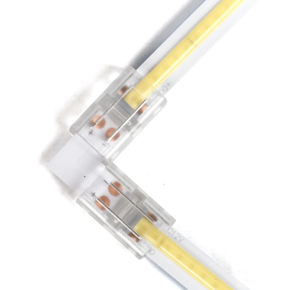 T/L/X Shape Led Connector 2 Pin 8mm 10mm PCB COB LED Strip Corner Connectors Free Soldering Easy Use For FOB COB Led Lights image 6