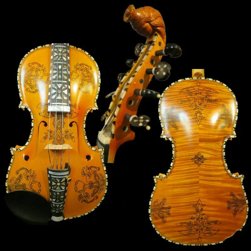 Deluxe fancy Norwegian fiddle 4/4 violin of profession concert