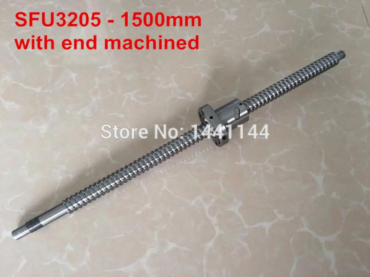 

SFU3205- 1500mm ballscrew with ball nut with BK25/BF25 end machined