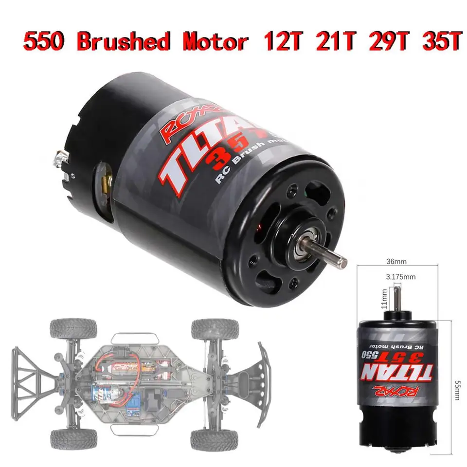 Moteur 550 35T RC - Silencieux Et Coupleux - Compatible 1/10 Et 1/12 - Sxhlseller