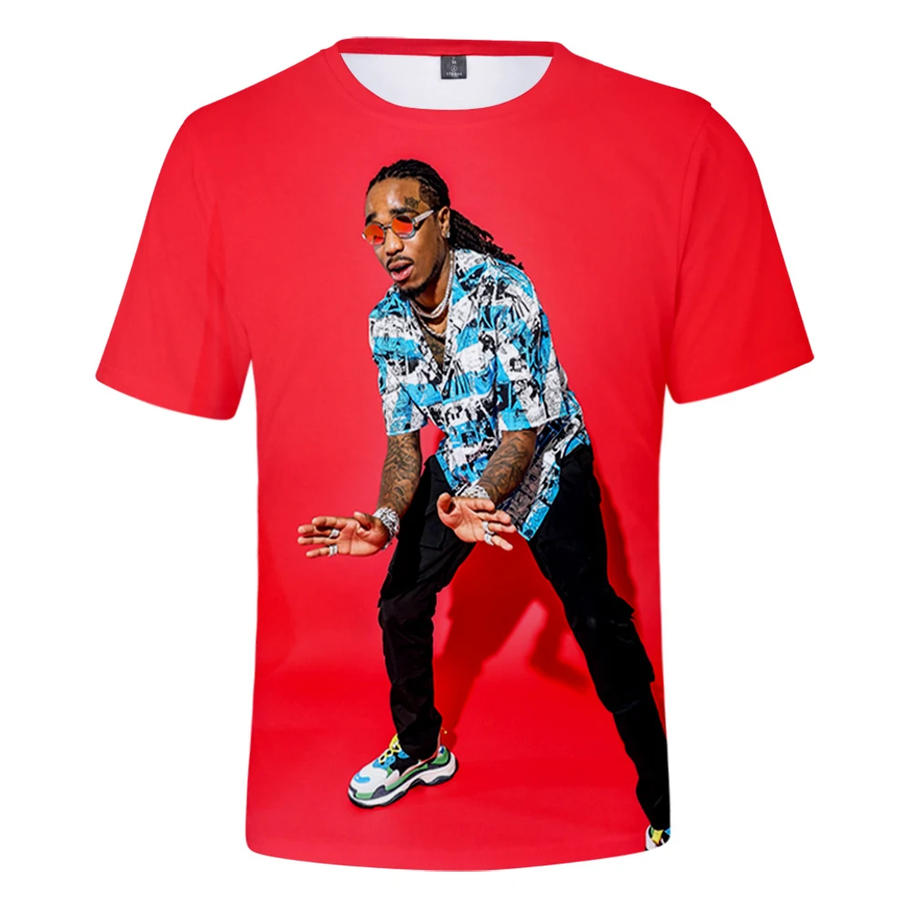 Migos Quavo T Shirt Hip Hop Fashion Swag T Shirts Men Women Short Sleeve Tshirt Harajuku Streetwear T-Shirt Rapper Quavo 3D Tee