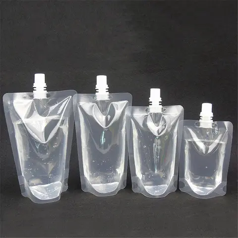 100/150/200/250/300ml 포장 백 스탠드 업 스파우트 파우치 플라스틱 손 소독제 로션 샴푸 메이크업 병 음료 가방