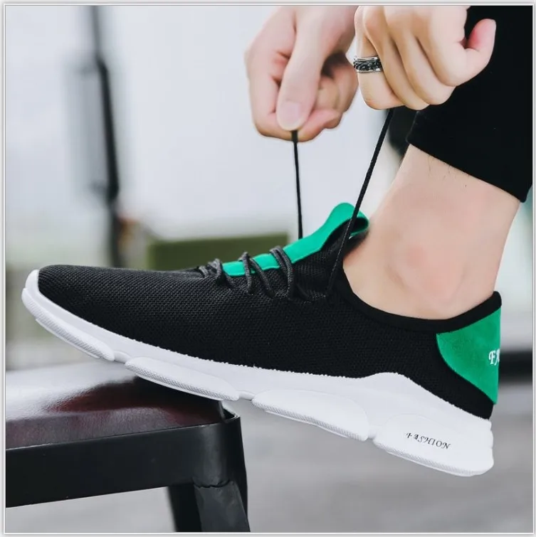 2019 New Fashion Breathable Men Sneakers Male Shoes Adult High Quality Comfortable Non-slip Soft Mesh Men Shoes YYJ166