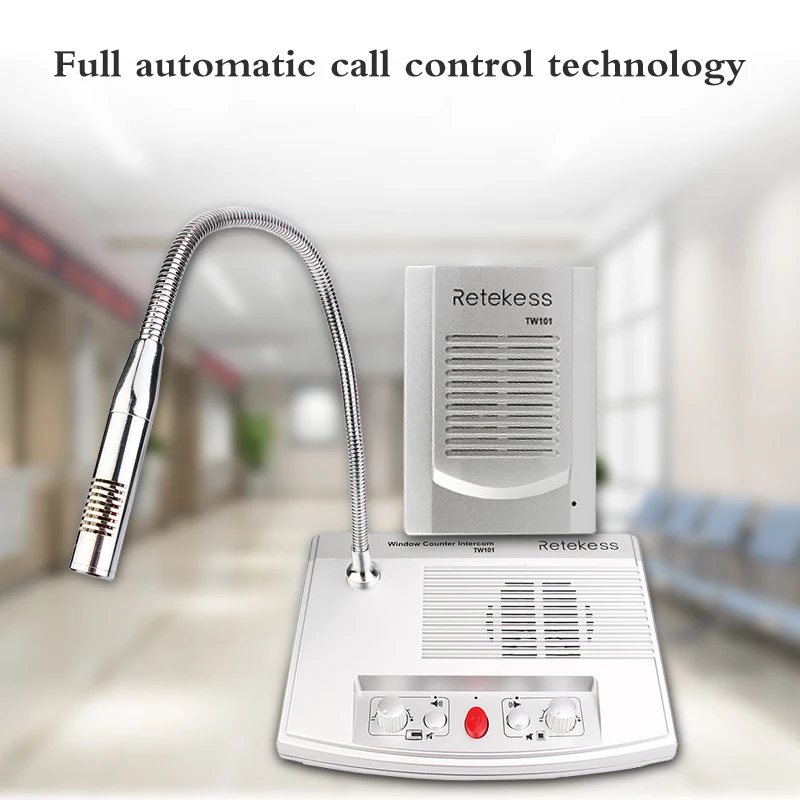 Retekess tw101 3w 2-Wege-Fenster Intercom-System Inter phone Bank Lautsprecher für Restaurant Büro Apotheke Station Halle Klinik Shop – Detail 3