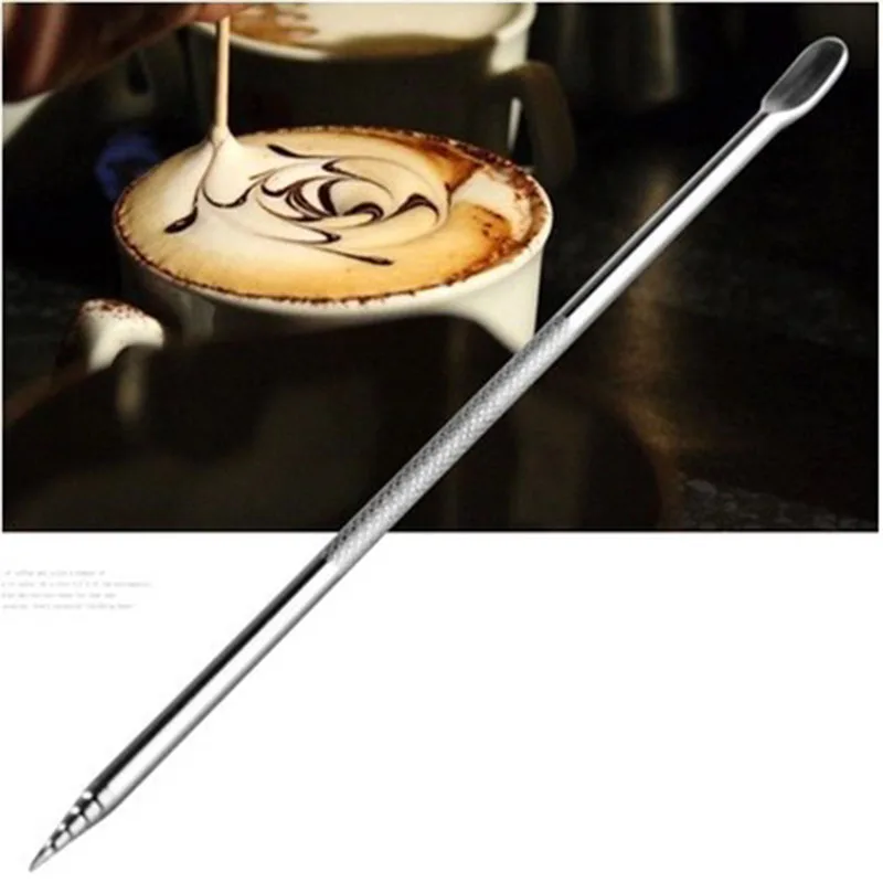 Barista Tool Latte Art Pen Tamper Needle Cappuccino Espresso Coffee Decorating Barista Fancy Coffee Stick Tools