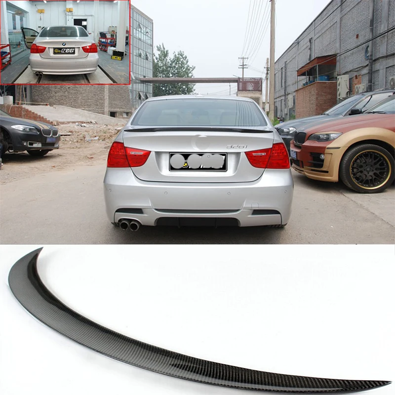 

E90 350i 325i Carbon Fiber P Style Rear Trunk Spoiler Wing Lip For BMW 3-Series Sedan 2005-2012