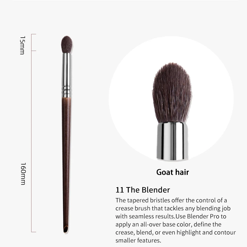 OVW Professional Goat Hair Tapered Blending Brush Highlighter Brush Smoky Eyeshadow Eye Mini Blender Blooming Make Up Tools
